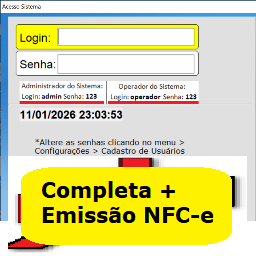 Licença Mensal do SistemaVendas2000 Com NFC-e